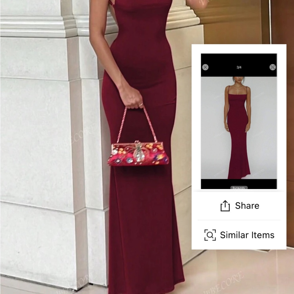SHEIN Red Strapless Bodycon Dress Cocktail